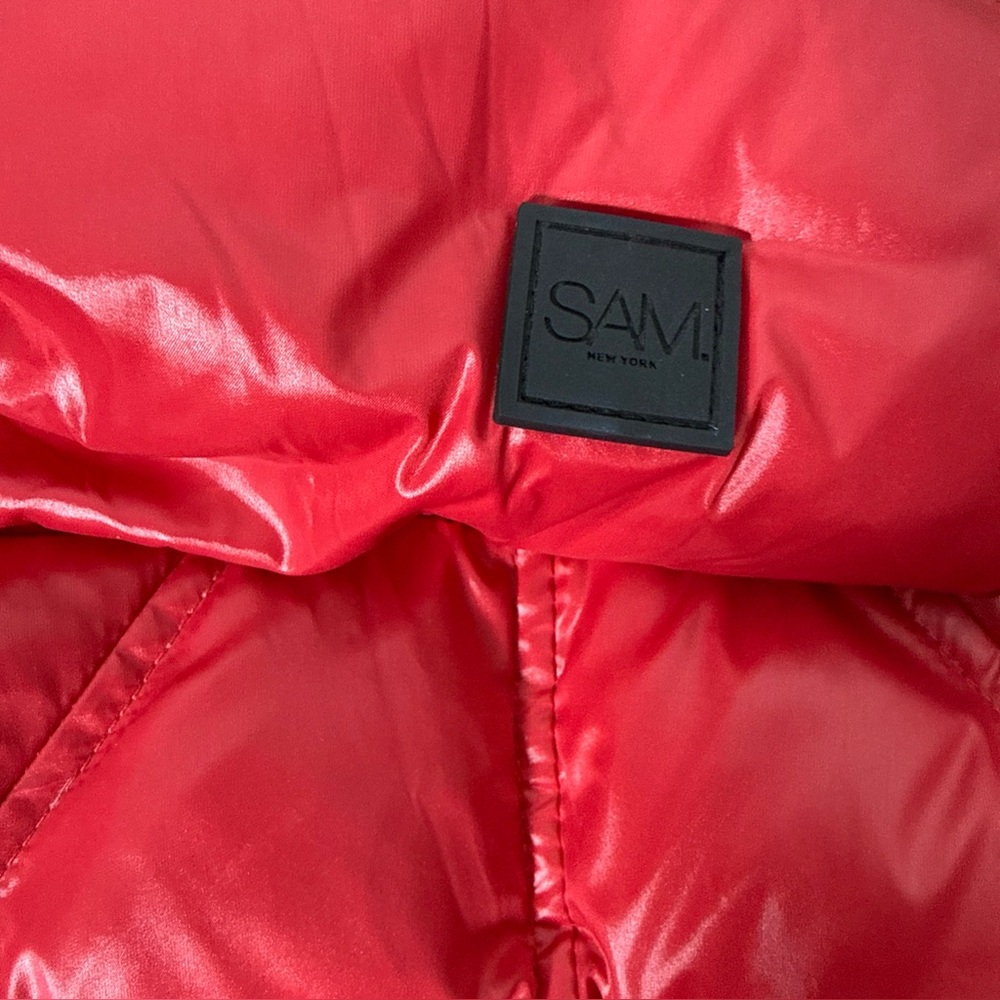 SAM. Red Puffer Vest medium Christmas holiday size medium - Picture 4 of 9